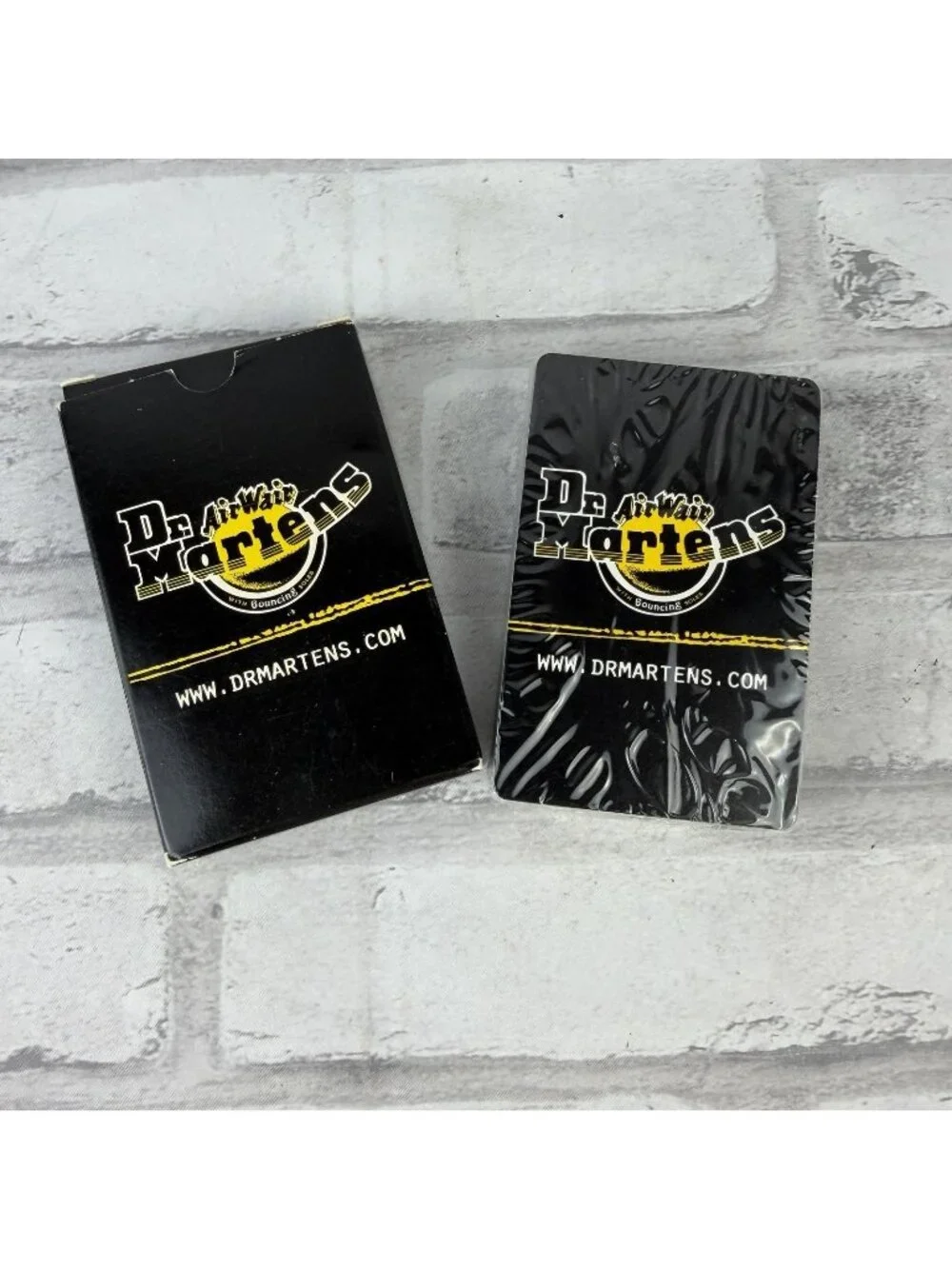 Dr. Martens Air Wair Bouncing Soles Buckle Shoe Plastic Coated Playing Cards New